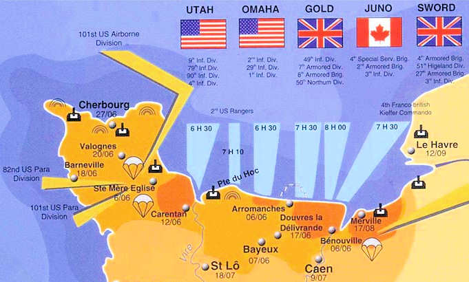 What countries were involved in D-Day?